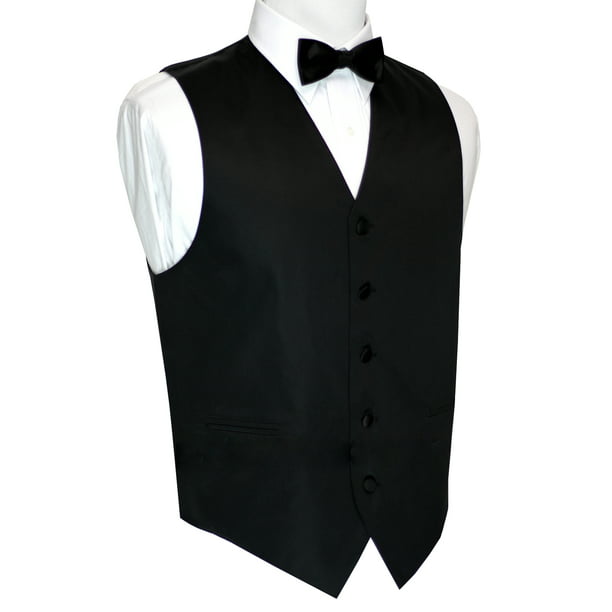Italian Design, Men's Tuxedo Vest, Bow-tie - Black - Walmart.com