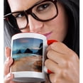 thumbnail image 2 of 3drose, Usa, Oregon, Florence. Sunrise on Heceta Beach., 11oz Two-tone Red Mug, 2 of 6