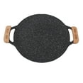 thumbnail image 1 of Nonstick Griddle Grill Pan, Multifunctional Circular Frying Pan Round Baking Stone Tray with Handle for Outdoor Camping, 1 of 7