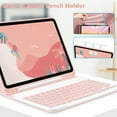thumbnail image 5 of Auto Sleep / Wake Leather Smart Tri-fold Stand Case Cover with Pencil Slot Keyboard for iPad Air 5th 4th Gen 10.9 inch Pink, 5 of 7