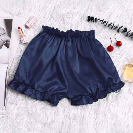 

Ykohkofe Silk Satin Sexy Flowers Floral Lace Pajamas Underwear Women Shorts S-XXXL
