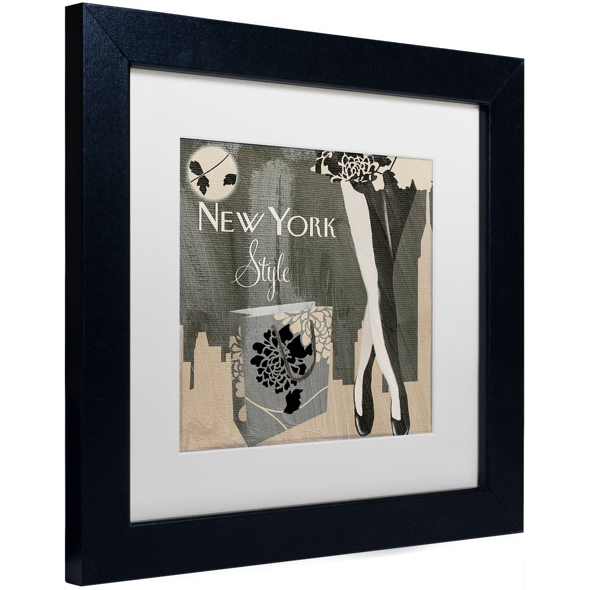 Trademark Fine Art "New York Style II" Canvas Art by Color Bakery White Matte, Black Frame