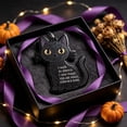 thumbnail image 5 of Halloween Acrylic Glitter Hanging Ornaments - Cute Black Cat Shape Pendants with Inspirational Quotes, Festive Tree Decor Accessories, Small Gifts for Halloween Holiday Celebration, 5 of 7