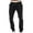 Black, variant on Giftesty Men Pants ,Men's Casual Button Open Slim Fit Straight Solid Color Trousers