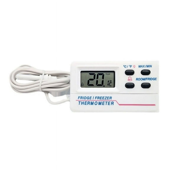 Indoor Outdoor Fridge Freezer Thermometer with 2 Sensor and Alarm for Home Bar