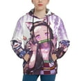 thumbnail image 7 of Demon Slayer Kamado Nezuko Kids' Hoodie 3D Print Sweatshirt Soft Pullover Hooded with Big Pockets Fans Gifts for Boys or Girls Small, 7 of 7
