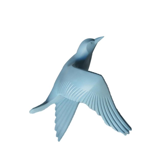 Estatua de Pájaros de Gaviota Voladora Colco Escultura Artística de Resina Colgante 3D Azul B