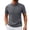 Grey, variant on Gyexs Mens Ribbed Polo Shirts Textured Knit Botton Stretchy Collar Shirt Classic Collared Golf Stylish Tops Activewear WH1, Size S