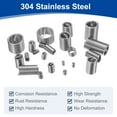 thumbnail image 4 of Uxcell 50pcs 5/16-18 UNC 1.5D Wire Thread Inserts 304 Stainless Steel Helical Type Repair Kit, 4 of 7