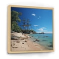 thumbnail image 2 of Designart "Pirate Ship On Tropical Shores Of Redemption" Pirate Floater Framed Canvas Wall Art, 2 of 5