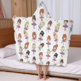 thumbnail image 5 of Ballet Dancer Princess Pattern Hooded Bath Towel，50"x30" for Ages 3 To 12 Kids, Quick Dry Lightweight Soft Microfiber Hood Beach Towel Cover Up for Kids, 5 of 7