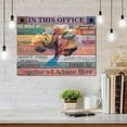 thumbnail image 2 of Inspirational Wall Art Motivational Poster Quotes Office Positive Affirmations Wall Decor for Girls Women Room Décor Rustic Framed Canvas Print Art In This Office 12"x16", 2 of 5