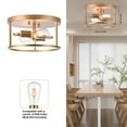 thumbnail image 3 of Ceiling Lights Fixture, 2-Light Farmhouse Flush Mount Ceiling Light 110-120V, 3 of 10