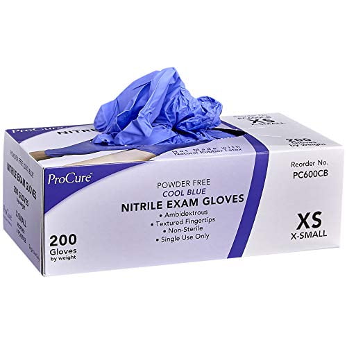 6 mil Pack of 100 Powder Free Blue Small UltraSource 441230-S Disposable Nitrile Gloves