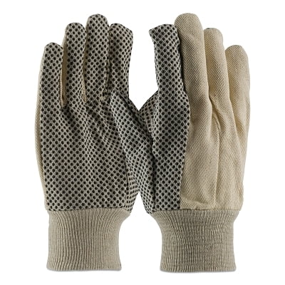 

Cotton Canvas Double-Palm with Nap-in Finish Gloves Red Knit-Wrist Cuff Natural White Large | Bundle of 5 Dozen