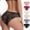 Multicolor, variant on Fancifize Mid Waist Lace Underwear for Women Seamless Ice Silk Sexy Panties Ladies Stretch Invisible No Show Briefs 5-Pack,M,Multicolor