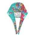 thumbnail image 3 of Kdxio Cartoon Map Of Europe Pattern Turban Hat for Women Men Comfortable Adjustable Cleaning Working Cap with Sweatband, 3 of 8
