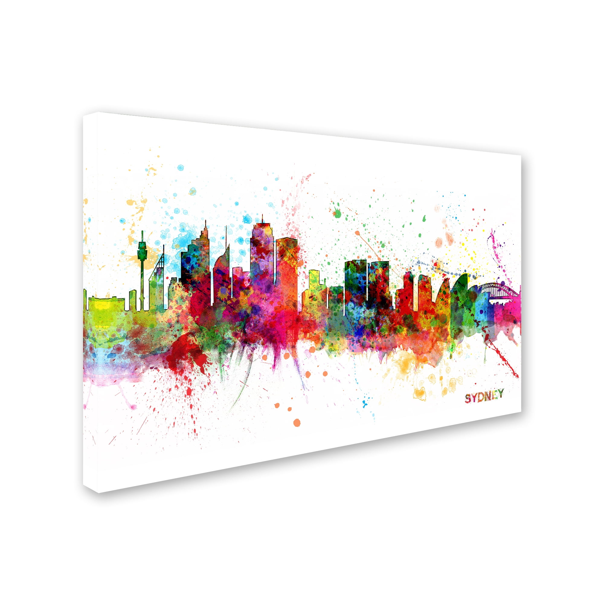 Trademark Fine Art "Sydney Australia Skyline II" Canvas Art by Michael Tompsett