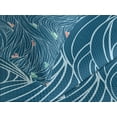 thumbnail image 4 of Ambesonne Nature Quilted Bedspread Set 3 Pcs, Waves and Ships Cartoon, King Size, Petrol Blue Jade Green, 4 of 5