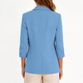 thumbnail image 6 of jehdhy Womens Lapel 3/4 Sleeve Blazers Fashion Casual Solid Color Lightweight Business Casual Work Suit Jacket Coat with Pockets, 6 of 8