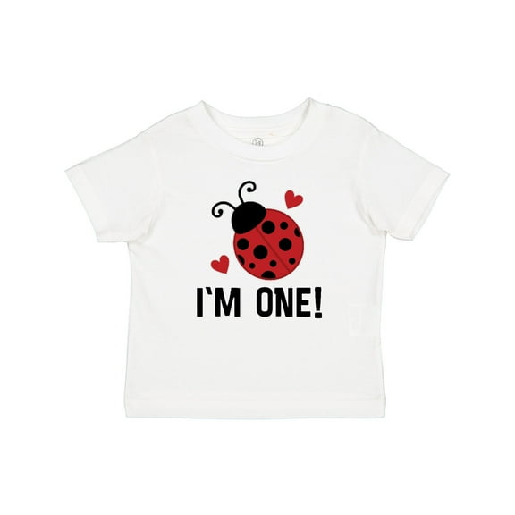 Inktastic 1st Birthday Ladybug 1 Year Old Girls Baby T-Shirt