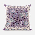 thumbnail image 2 of Pond Peacock Throw Pillow with Removable Cover in Muted Purple Yellow 20x20, 2 of 7