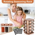 thumbnail image 6 of Rotating Spice Rack, 16-Jar Seasoning Organizer with Funnel & Labels, Kitchen Storage Rack for Countertop, Cabinet, Pantry, 6 of 6