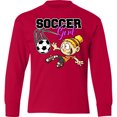 thumbnail image 3 of Inktastic Soccer Girl Long Sleeve Youth T-Shirt, 3 of 5