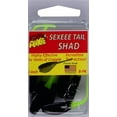 Arkie Lures Sexee Tail Shad Fishing Lure, Size 2 inch, Color Black