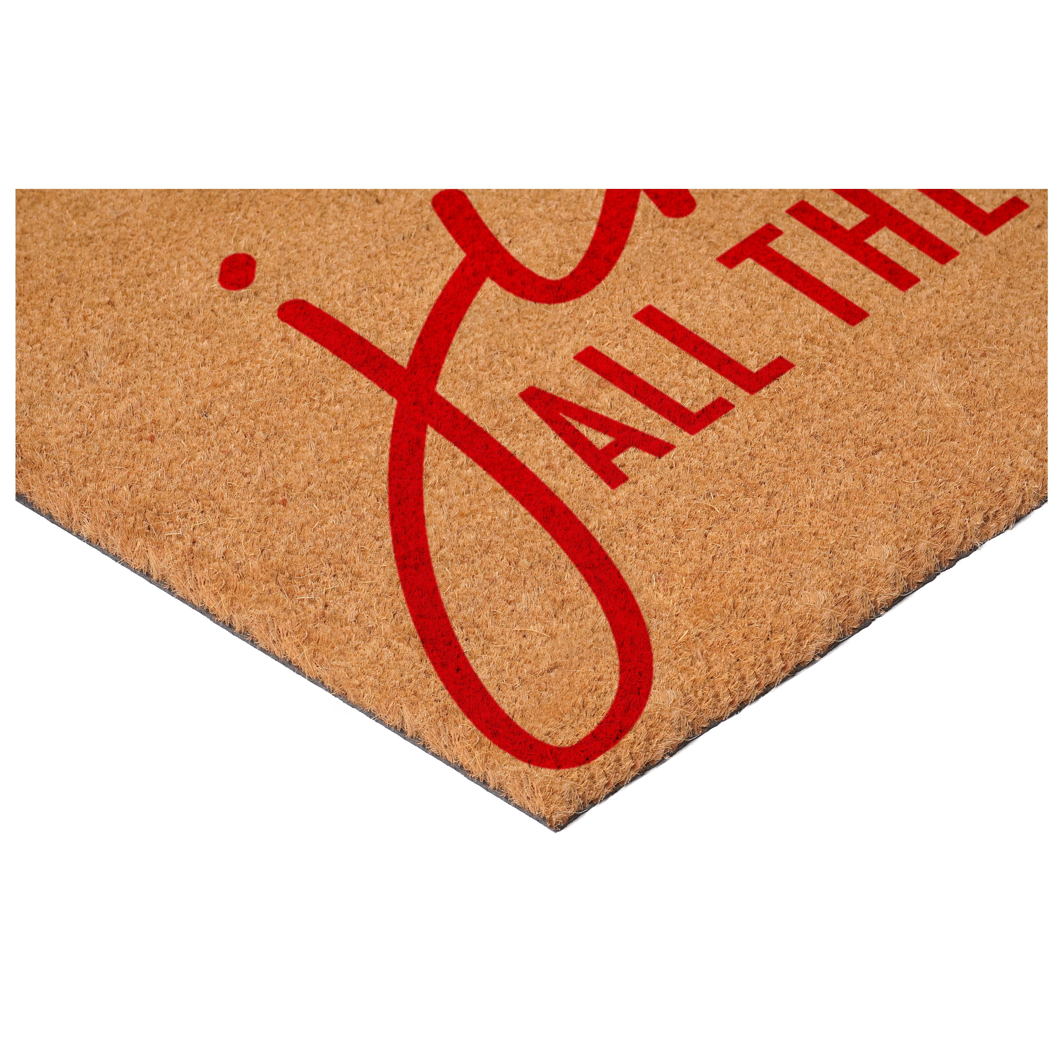 Red Jingle All the Way Doormat 17" x 29"