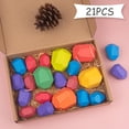 thumbnail image 2 of 21PCS Wooden Stone Balancing Toys Natural Rock Blocks Wood Stone Building Blocks, 2 of 10
