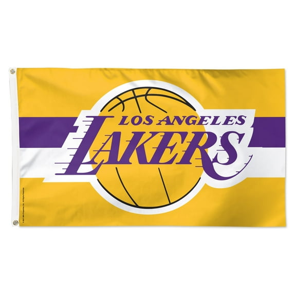 WinCraft Los Angeles Lakers 3' x 5' Horizontal Stripe Deluxe Single-Sided Flag