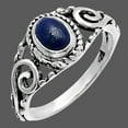 thumbnail image 6 of Natural Lapis Lazuli - Afghanistan 925 Sterling Silver Ring s.8 Jewelry DGR1132_F_8 R-1043, 6 of 7