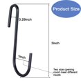 thumbnail image 2 of ESFUN Paquete de 30 ganchos en forma de S resistentes de 3.0 in, color negro, soporte para cacerolas, ganchos para colgar en forma de S, perchas para utensilios de cocina, cucharas, sartenes, ollas, u, 2 of 5