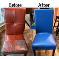 thumbnail image 4 of Stretch PU Leather Dining Chair Covers - Waterproof, Elastic Slipcovers, 4 of 8