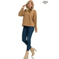 thumbnail image 4 of Zenana Women's Casual Hooded Brushed Melange Hacci Relaxed Fit Light Sweater, 4 of 5
