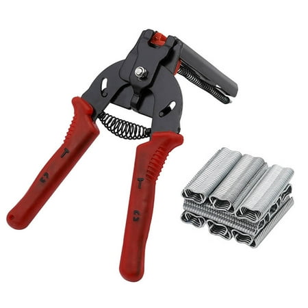

Moqsnm Type M Nail Ring Pliers Kit With 600pcs M Clips For Fence Fastening Upholstery Installation Animals Cages
