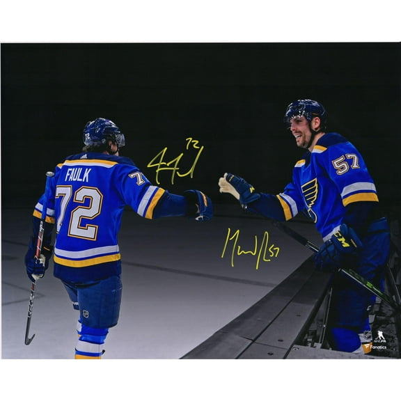 Justin Faulk & David Perron St. Louis Blues Autographed 16" x 20" Spotlight Photograph - Fanatics Authentic Certified