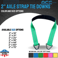 thumbnail image 5 of Mega Cargo Control USA 2” x 72” Off-Road Axle Tie-Down Straps (4-Pack) - WLL: 3333 lbs - Green, 5 of 6