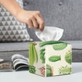 thumbnail image 6 of Gukieu Cactus And Succulent Print Leather Tissue Box, PVC Waterproof Velcro Opening and Closing Square Tissue Box Holder, Suitable for Home and Office Decoration, 6 of 7