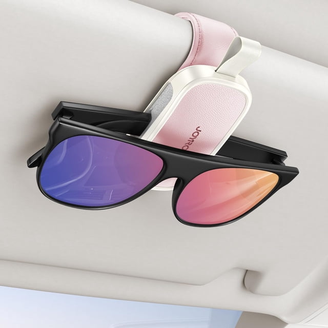 Clip para Visera de Auto JOYROOM Porta Gafas Rosa de Espuma Suave