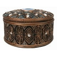 thumbnail image 5 of Auspicious Evil Eye Of Providence With Sacred Symbols Round Decorative Box, 5 of 9