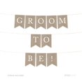 thumbnail image 1 of Groom To Be Burlap Wedding Pennant Party Banner, 1 of 2