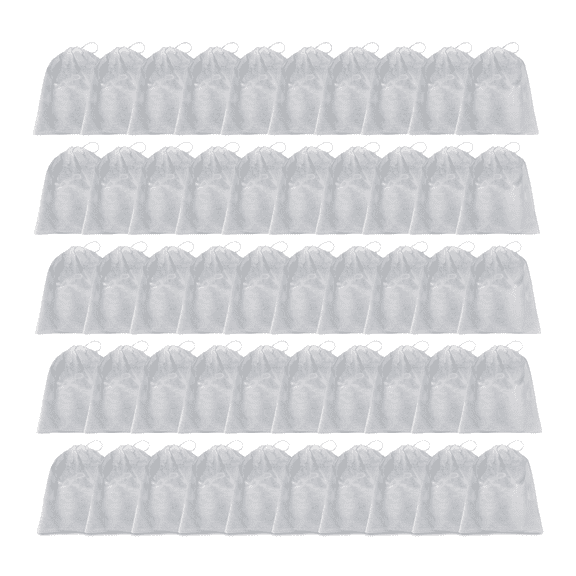 Shoe Bags for Storage, 50 Pack Travel Shoe Bags for Packing, Translucent Drawstring Dust-proof Shoe Pouches, Non-woven Fabric Shoe Bags for Travel