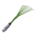 thumbnail image 1 of Grass Rake Leaf Broom Nine Teeth Handy Rake Teeth Grass Debris Rake Lawn Large Grass Rake Mini Garden Rake with Handle for Lawn, Garden Quick Cleaning, 1 of 5