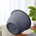 thumbnail image 3 of Voglyf 6.5 Inch Plant Pots for Indoor Outdoor,Plastic Floor Planters with Drainage Holes, Modern Round Grey Flower Pots For Succulents Vegetables Herbs House Plants Home Balcony Decor,Gray, 3 of 6
