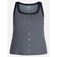 thumbnail image 5 of Terra & Sky Women’s Plus Faux Button Front Tank, Sizes 0X-4X, 5 of 5