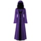 thumbnail image 2 of Vestido largo de manga larga con cuello en V para mujer con capucha y encaje de Halloween Pompotops  hdfakjf6931, 2 of 6