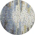 thumbnail image 2 of Addison Rugs Mayfield Premium Machine Washable Transitional Geometric Denim Round Rug, 8' x 8', 2 of 6