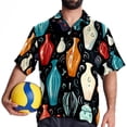 thumbnail image 4 of Bowling Men's Short Sleeve Shirts, Casual Hawaiian Print Button Down Summer Beach Top Unisex, 4 of 6